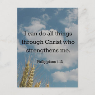 Bible Verse, Filippinerna 4:13 Vykort