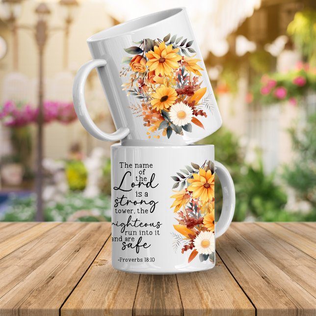 Bible Verse Floral Coffee Mug Kaffemugg (Bible verse floral mugs that are inspirational faith scriptures that will encourage and inspire you)