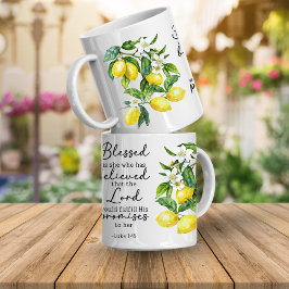 Bible Verse Floral Lemon Mug Kaffemugg
