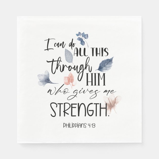 Bible verse Floral  Pappersservett (Framsidan)