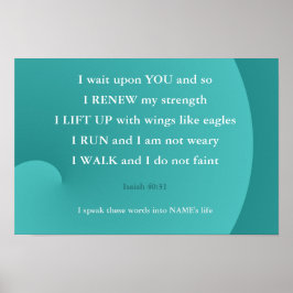 Bible Verse for Health citat Isaiah Poster