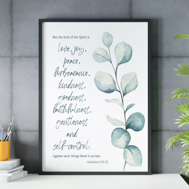 Bible verse Galatians löv scripture Poster (Skapare uppladdad)