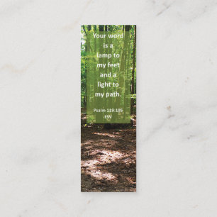 Bible Verse GOD:s Ord leder mig till Mini Bookmark Visitkort
