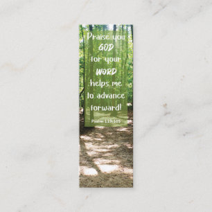 Bible Verse GOD:s Ord leder mig till Mini Bookmark Visitkort