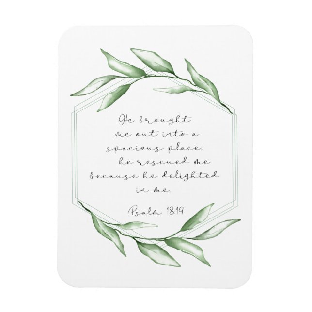 Bible verse Greenery Magnet (Vertikal)