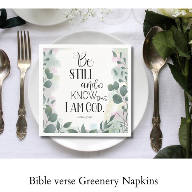 Bible verse Greenery Pappersservett (Skapare uppladdad)