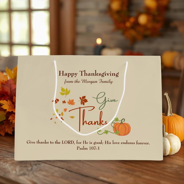 Bible Verse Happy thanksgiving | Anpassat namn (Skapare uppladdad)