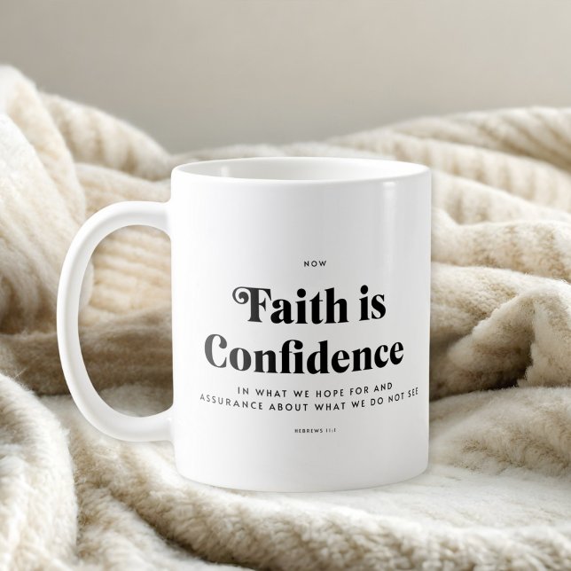 Bible Verse Hebrews 11:1 Mug Kaffemugg (Skapare uppladdad)