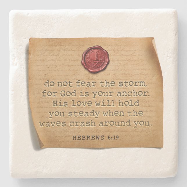 BIBLE VERSE - Hebrews 6:19 - Coaster Stenunderlägg (Framsidan)