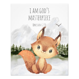 Bible Verse I am God's Masterpiece Fototryck
