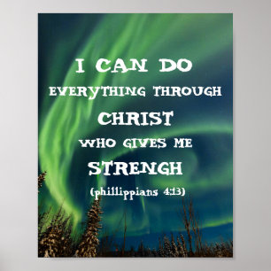 Bible Verse Inspirational Citote Northern Ljus Poster