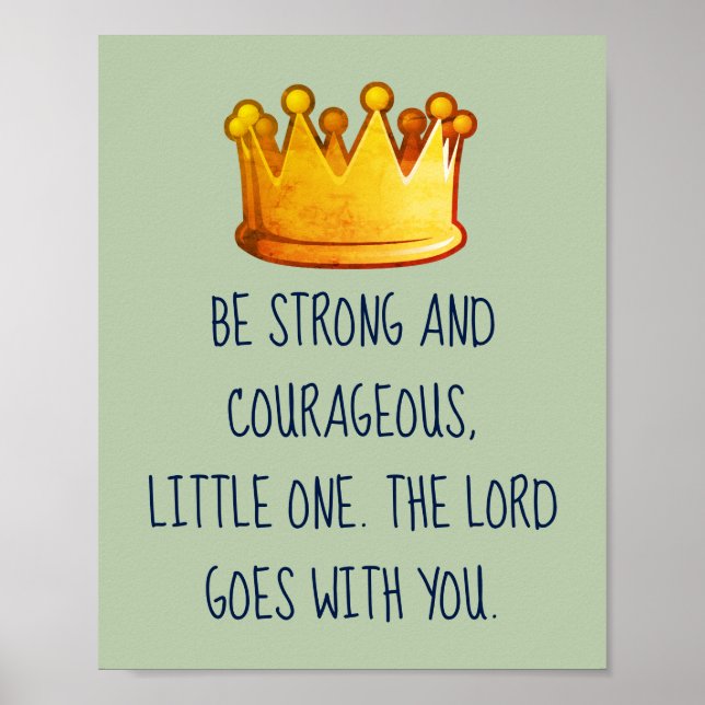 Bible Verse Inspired Krona Barns Poster (Framsidan)