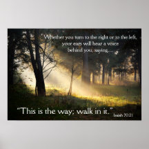 Bible Verse Isaiah 30:21 Detta är det sätt som Pos