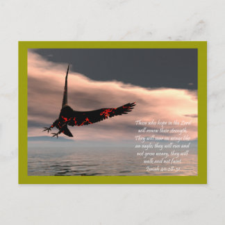 Bible Verse Isaiah 40: 28-31 med Eagle Vykort