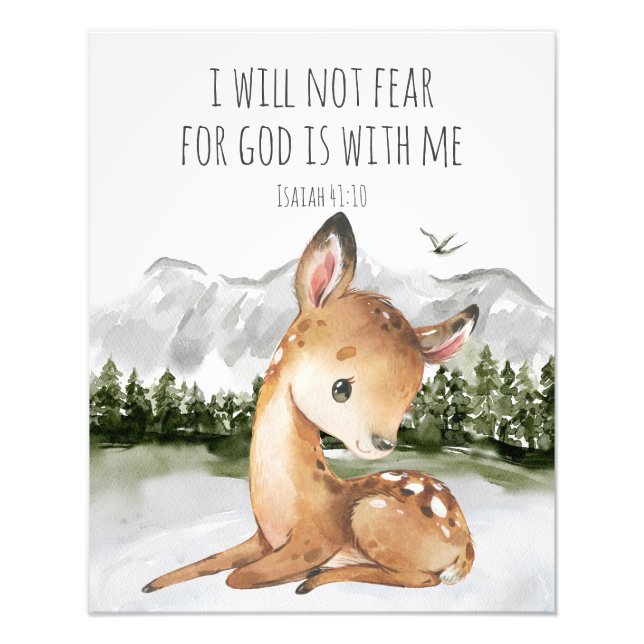 Bible Verse Isaiah 41:10 Fototryck (Framsidan)