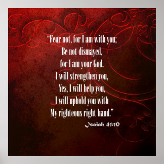 Bible Verse Isaiah 41 10 Poster