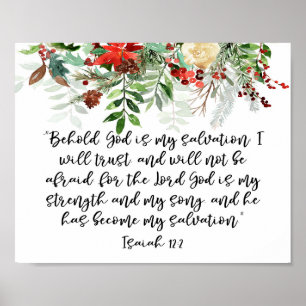 Bible verse Isaiah Winter-blommigtens droppe Poster