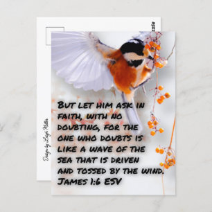 Bible Verse James 1:6-vykort Vykort