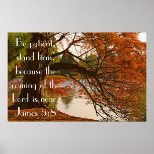 Bible verse James 5:8 hösten poster