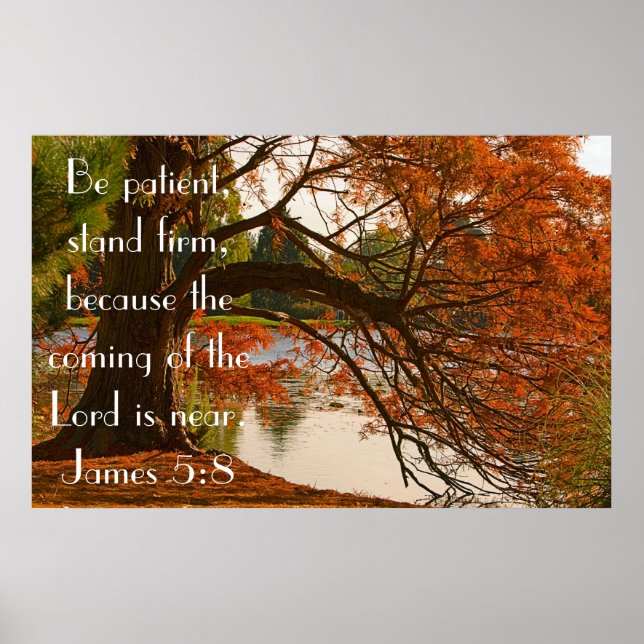 Bible verse James 5:8 hösten poster (Framsidan)