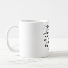 Bible Verse Jeremiah 29:11 Kaffemugg