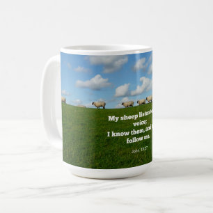 Bible verse, John 10:27, Kaffemugg