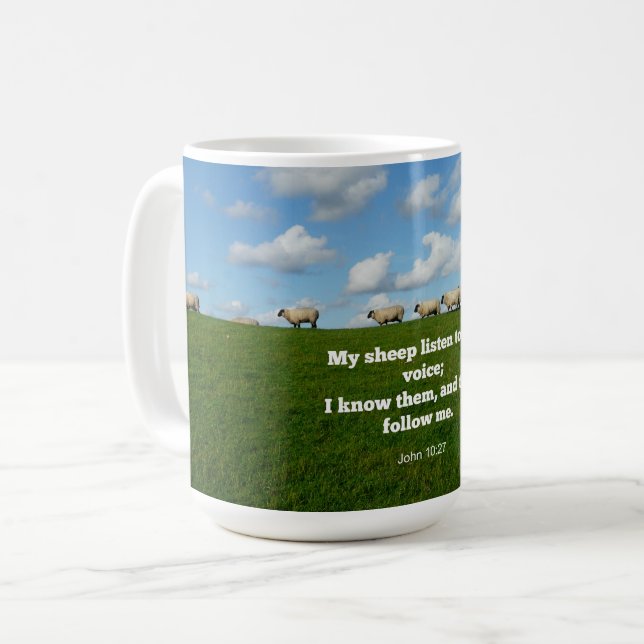 Bible verse, John 10:27, Kaffemugg (Framsida vänster)