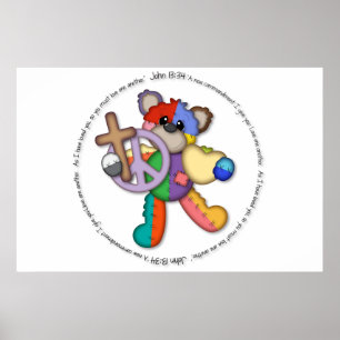 Bible Verse John 13 "Kärlek One Two" poster