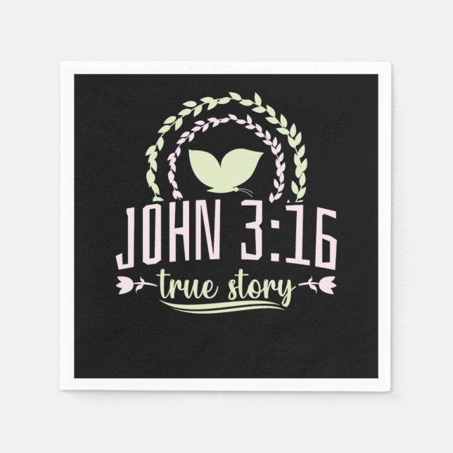 Bible Verse John 316 True Story Pappersservett (Framsidan)