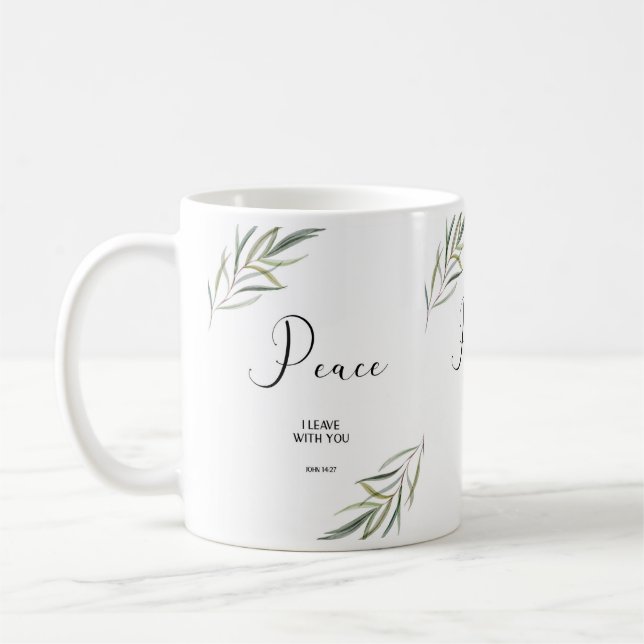 Bible verse John lövs scripture Coffee Mugg (Vänster)