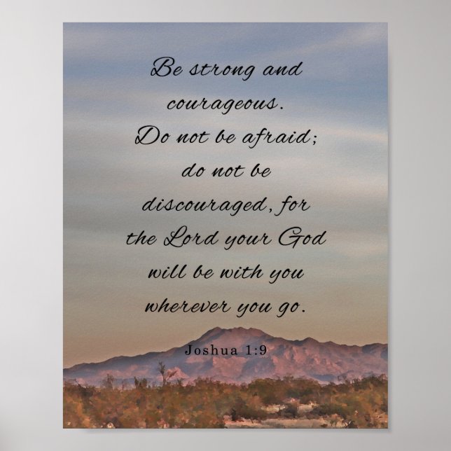 Bible Verse, Joshua 1:9 Poster (Framsidan)