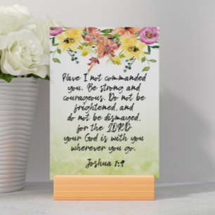 Bible Verse Joshua Card Bordsnummer