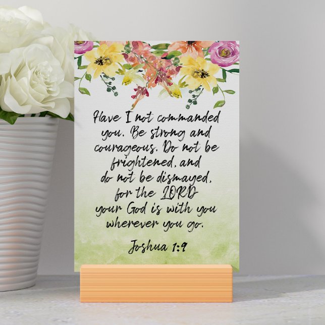 Bible Verse Joshua Card Bordsnummer (Skapare uppladdad)