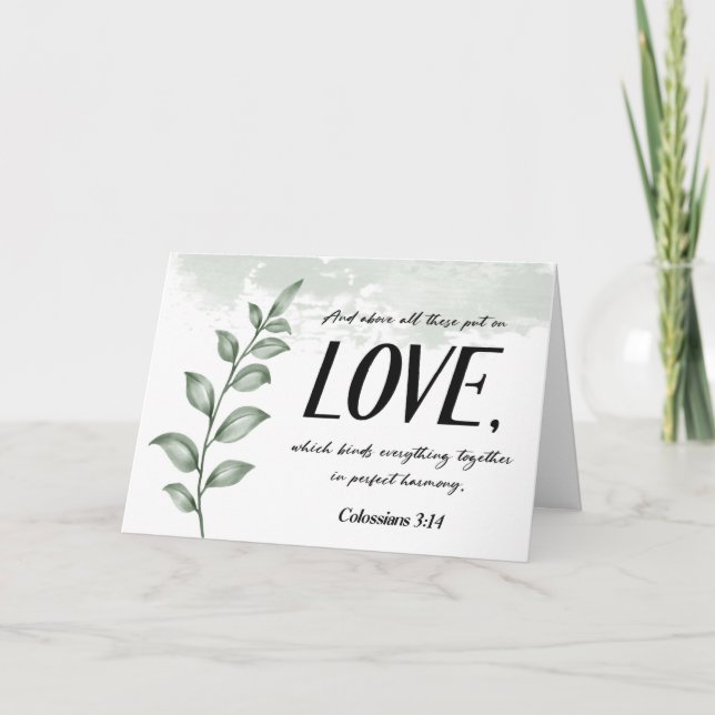 Bible Verse Kärlek Colossians Card Kort (Framsida)