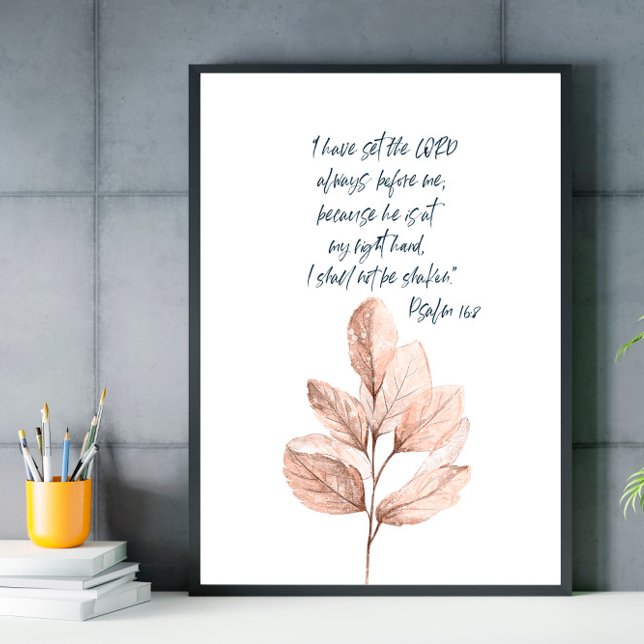 Bible verse Lord Psalm Leafy-skript poster (Skapare uppladdad)
