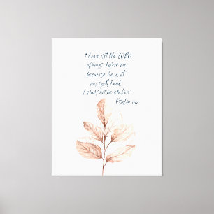 Bible verse Lord Psalm Leafy-skript poster Canvastryck