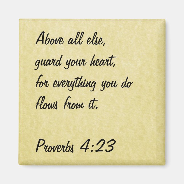 Bible Verse Magnet Proverbs 4:23 (Framsidan)