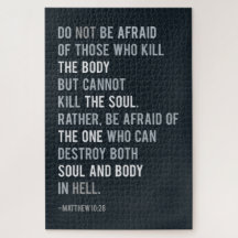 Bible Verse Matthew 10:28 Var inte rädd Quote