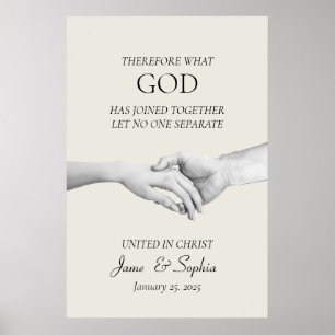 Bible Verse Matthew 19:6 - Bröllop Christian Faith Poster