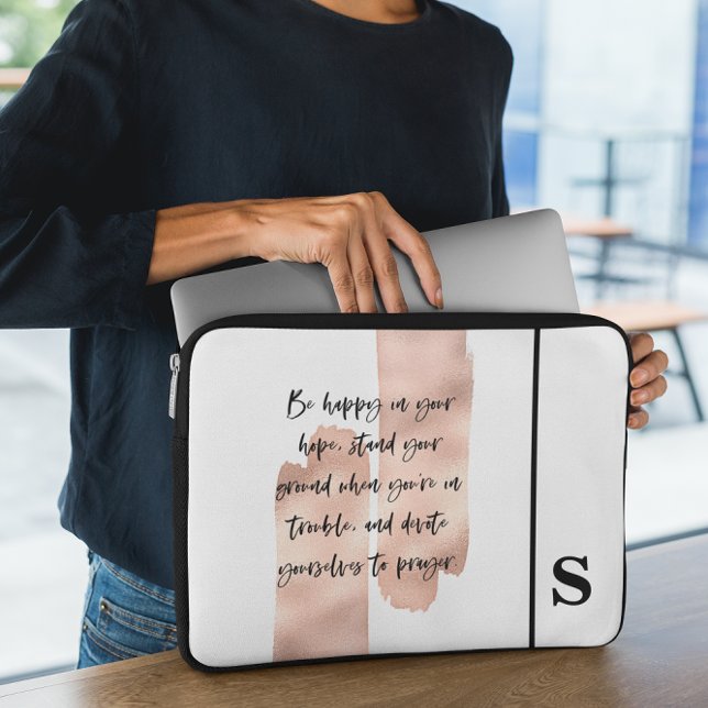 Bible Verse Monogram Laptop sleeve (Skapare uppladdad)