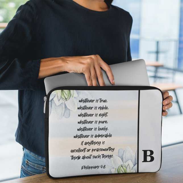 Bible Verse Monogram Laptop sleeve (Skapare uppladdad)