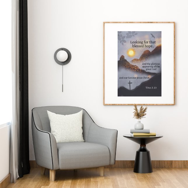 Bible Verse Mountain Sunset Poster (Skapare uppladdad)