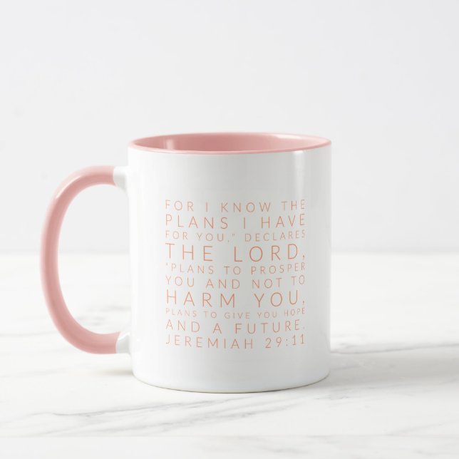 Bible Verse Mugg - Jeremiah 29:11 (Vänster)