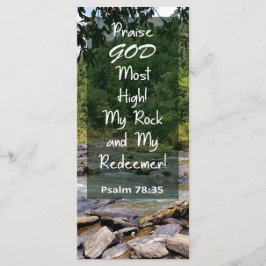 Bible Verse My Sten My Redeemer Bookmark