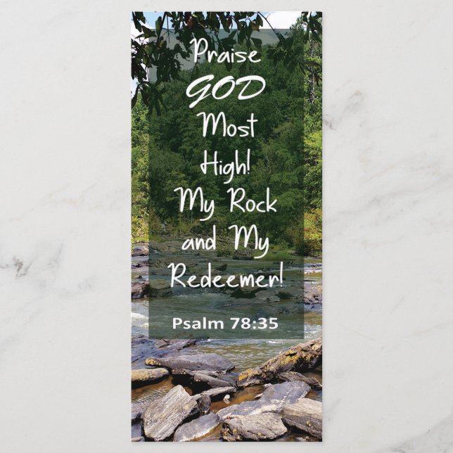 Bible Verse My Sten My Redeemer Bookmark (Framsida)