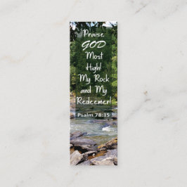 Bible Verse My Sten My Redeemer Mini Bookmark