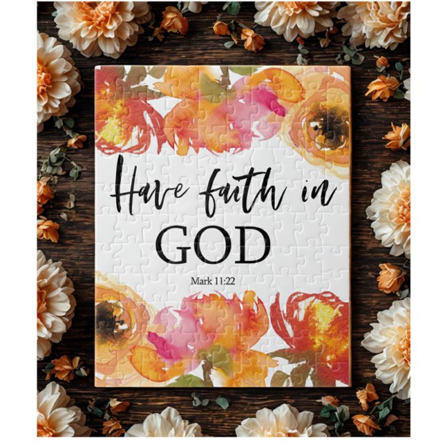 Bible Verse Om Faith-skript Pussel (Skapare uppladdad)