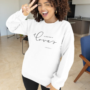 Bible Verse om Kärlek White Woman Sweatshirt T Shirt