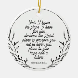 Bible Verse Ornament - Jeremiah 29:11 Ornament