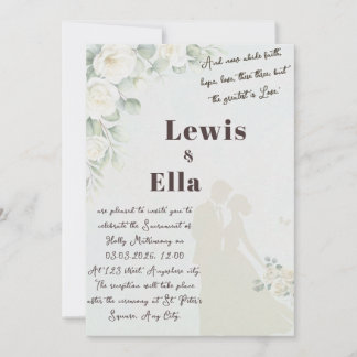 Bible verse ortodox bröllopsinbjudan inbjudningar